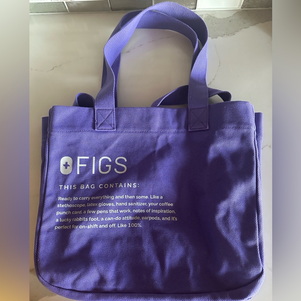 Figs canvas tote bag lavender dew (retired)